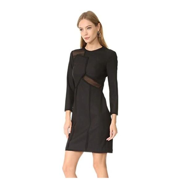 JASON WU Mesh-inset 3/4-sleeve Sheath Dress Size 10 - Picture 1 of 12